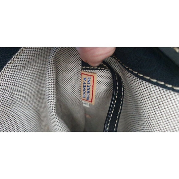 Dooney & Bourke Midnight Blue Signature Canvas Leather Trim Satchel Shoulder Bag - Picture 15 of 16